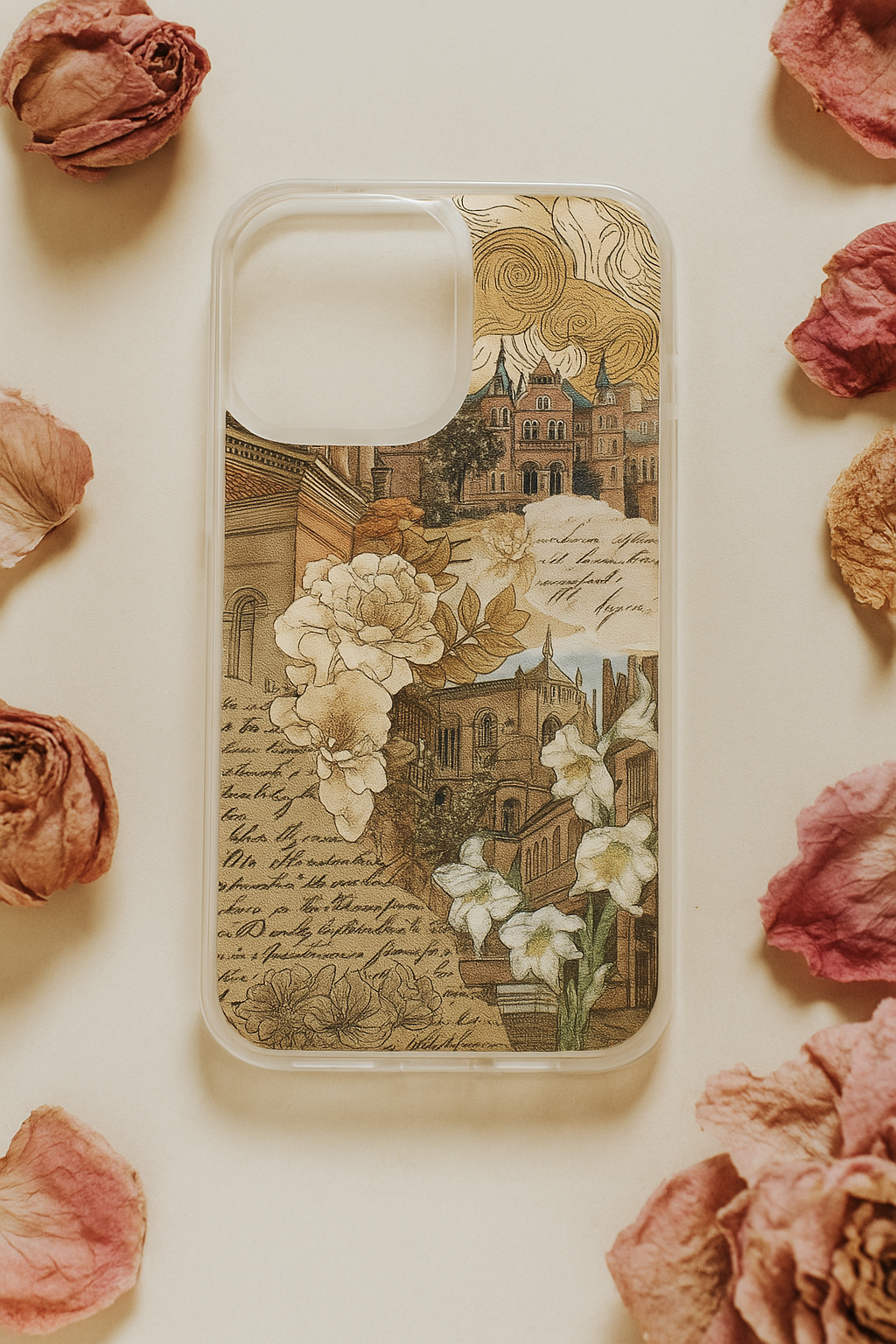 Vintage aesthetic premium clear case