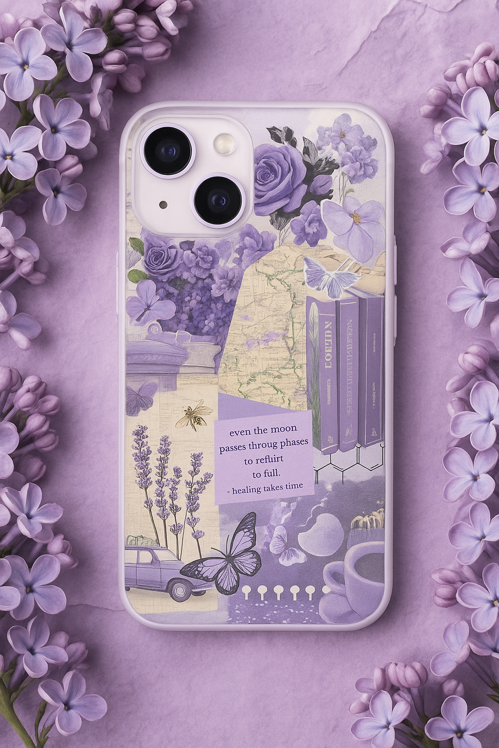 lilac aesthetic premium clear case