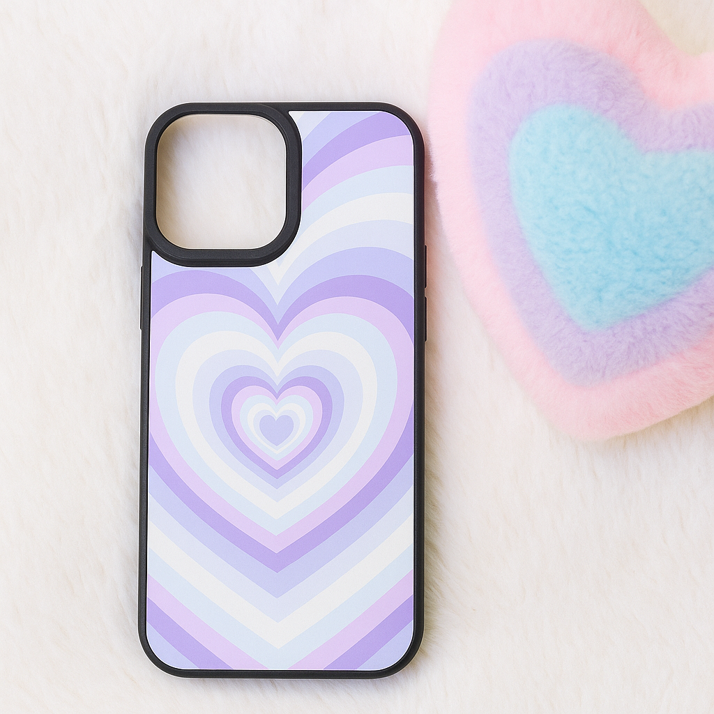 Heart purple premium silicon case