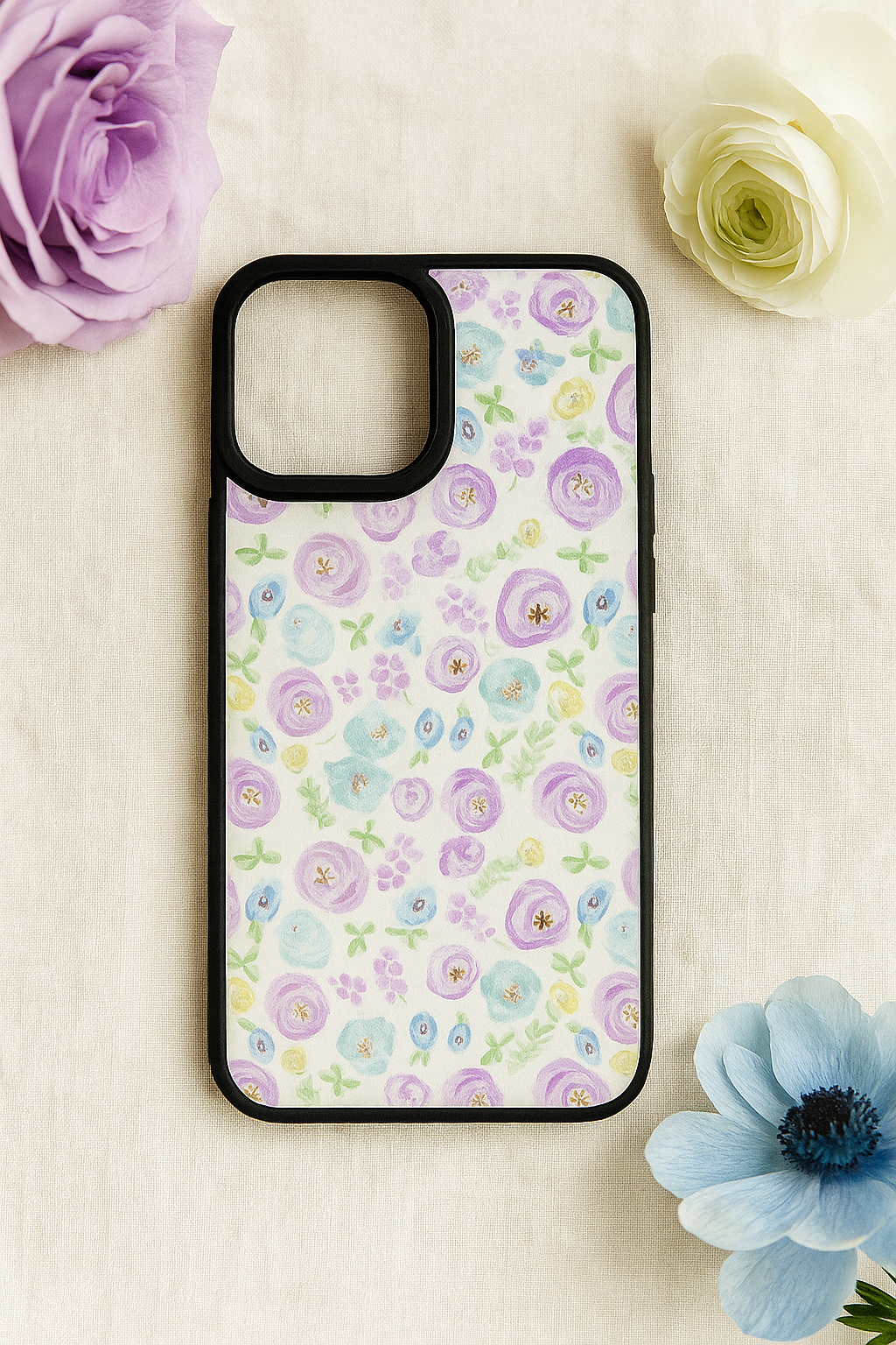 White petaflair premium silicon case