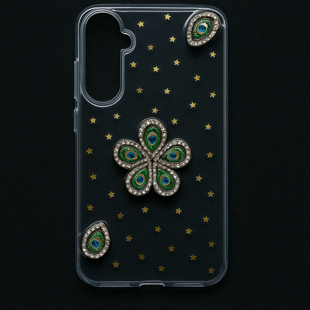 Peacock art premium clear case