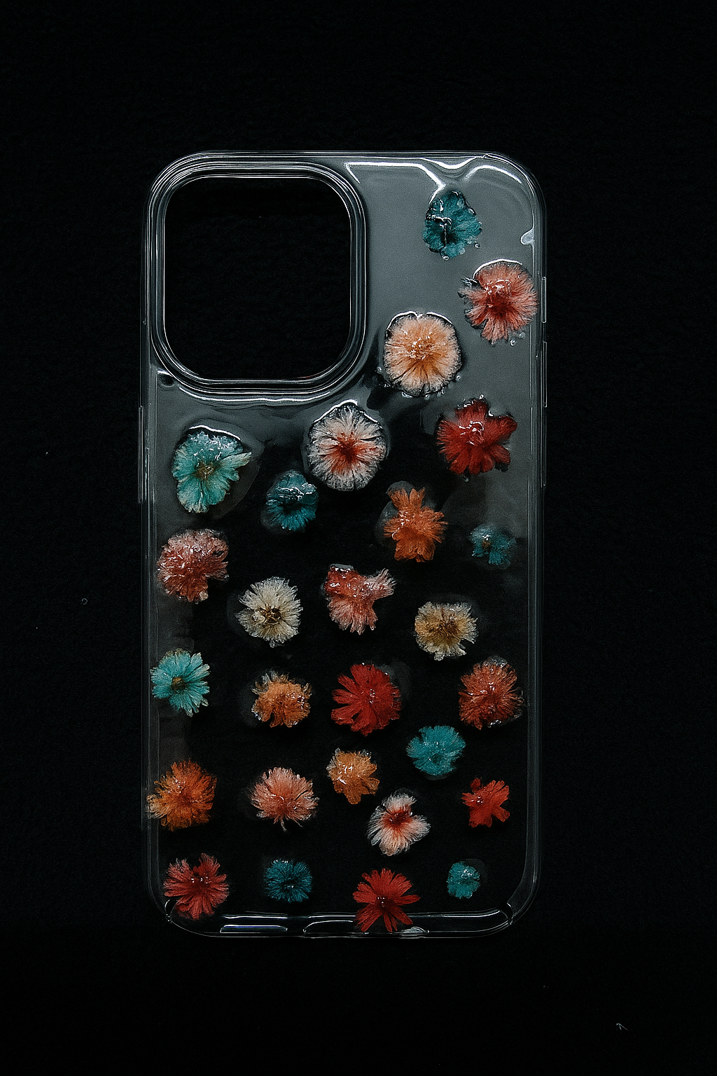 Mix flowers premium clear case