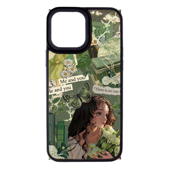 Green aesthetic premium clear case